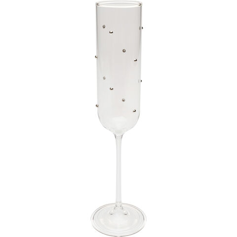 Copa cava Glam Dots Plateado 25cm