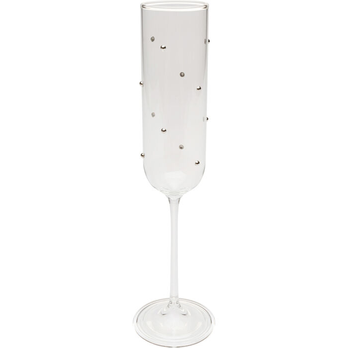 Sektglas Glam Dots Silber 25cm
