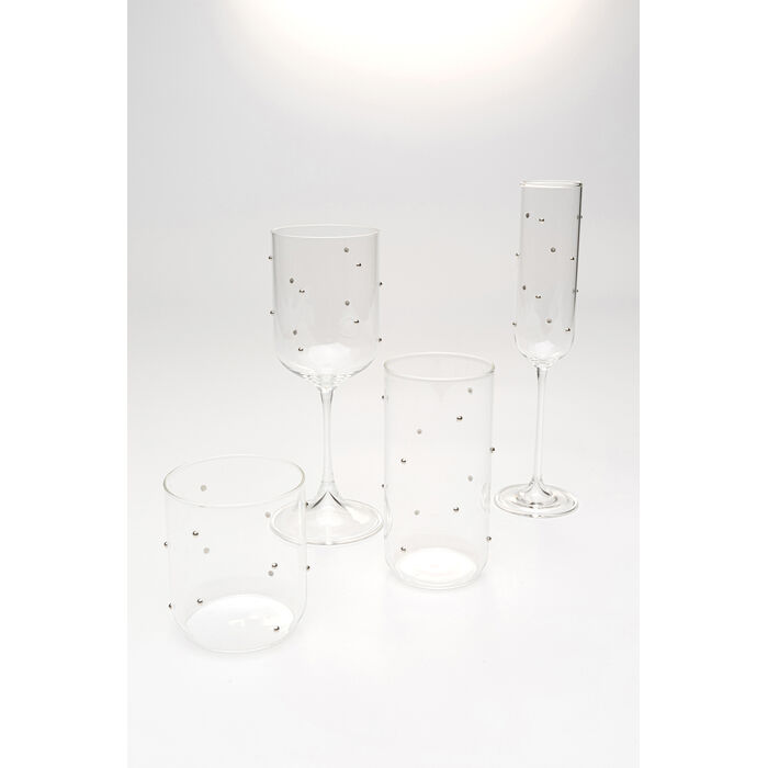 Sektglas Glam Dots Silber 25cm