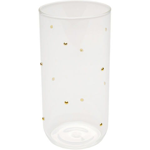 Vaso agua Glam Dots Dorado 14cm