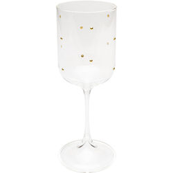 58028 - Weißweinglas Glam Dots Gold 22cm