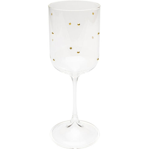 Vaso vino blanco Glam Dots Dorado 22cm
