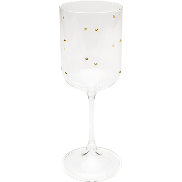 Weißweinglas Glam Dots Gold 22cm