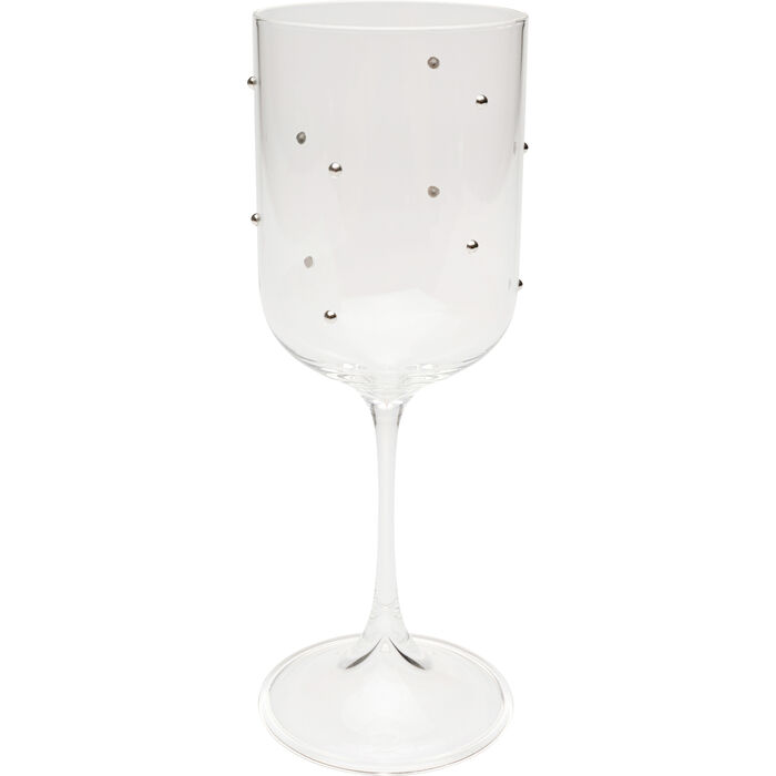 Weißweinglas Glam Dots Silber 22cm