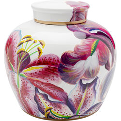 58107 - Deko Dose Lillies Pink Ø27cm