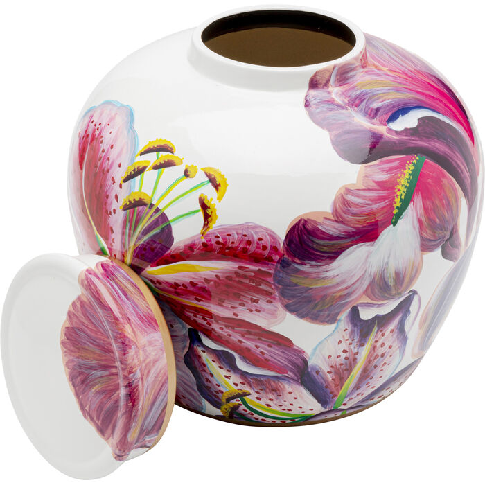 Deko Dose Lillies Pink Ø27cm