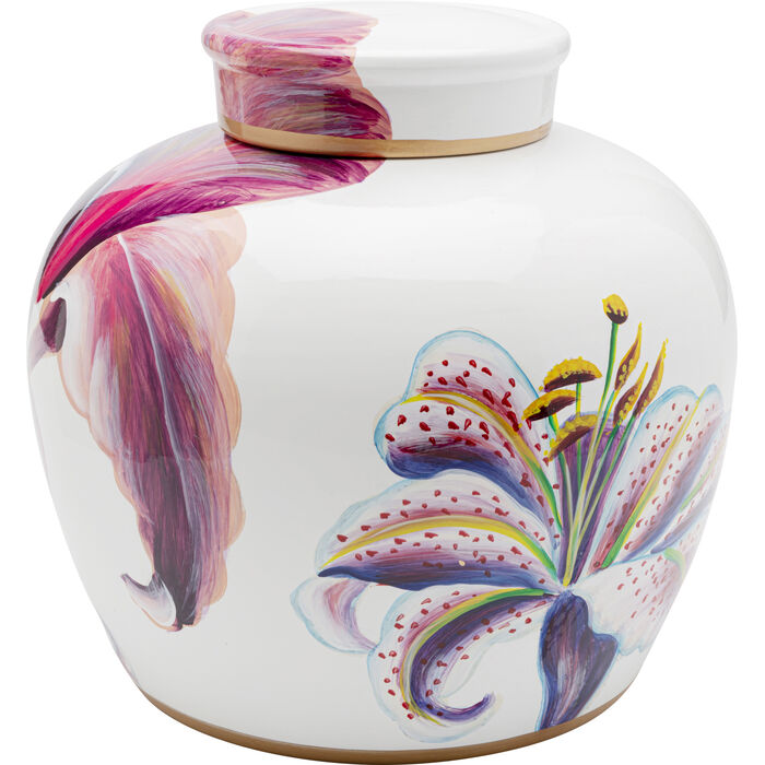 Deko Dose Lillies Pink Ø27cm