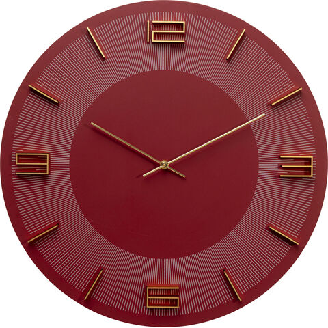Reloj pared Leonardo Rojo/Dorado Ø49cm