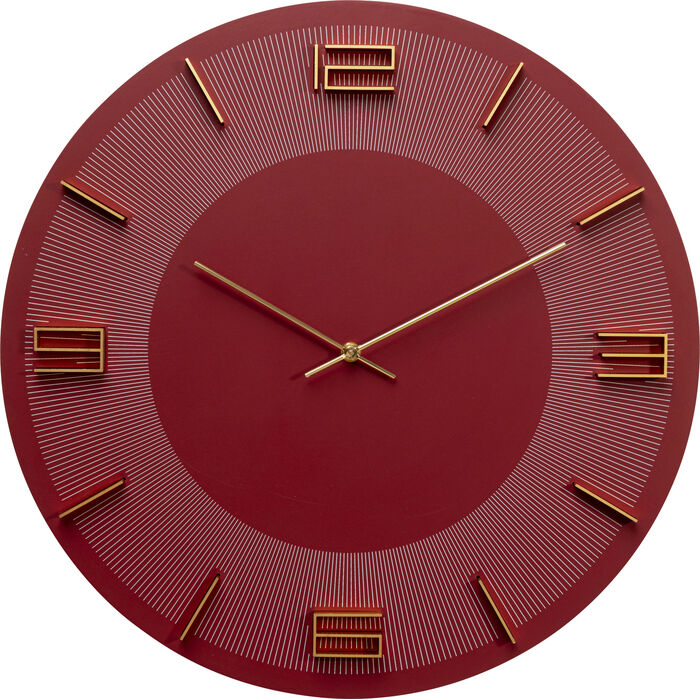 Wanduhr Leonardo Rot/Gold Ø49cm