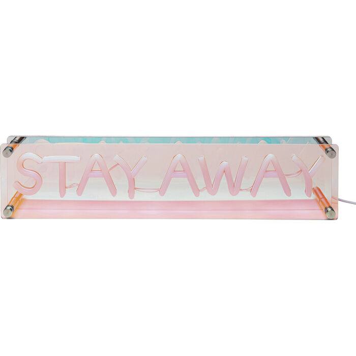 Tischleuchte LED Schrift STAY AWAY