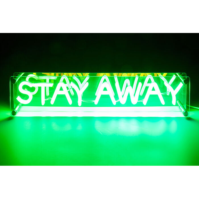 Tischleuchte LED Schrift STAY AWAY