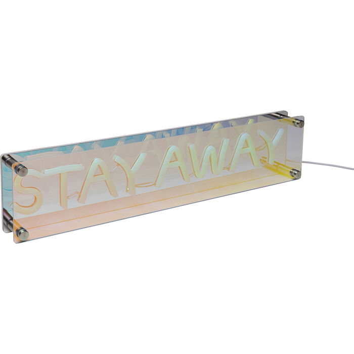 Tischleuchte LED Schrift STAY AWAY