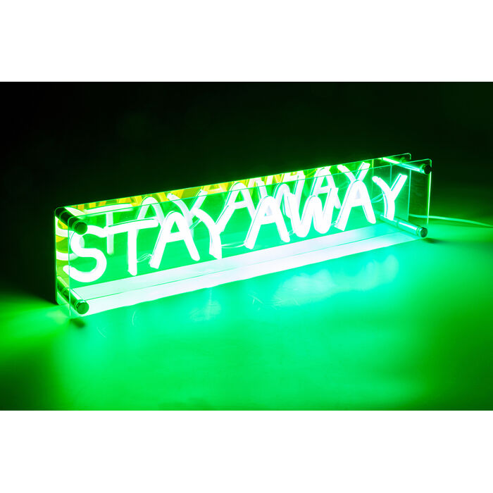Tischleuchte LED Schrift STAY AWAY
