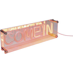 Tischleuchte LED Schrift COME IN