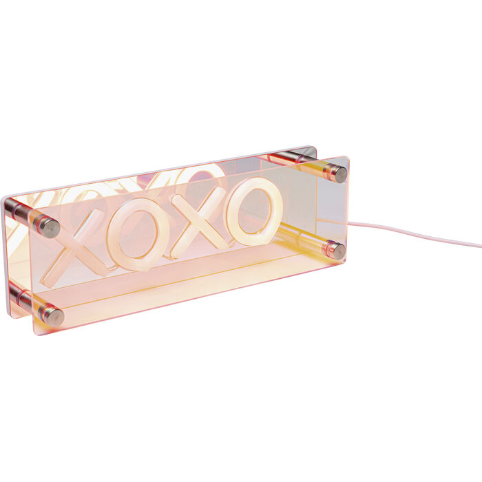Tischleuchte LED Schrift XOXO