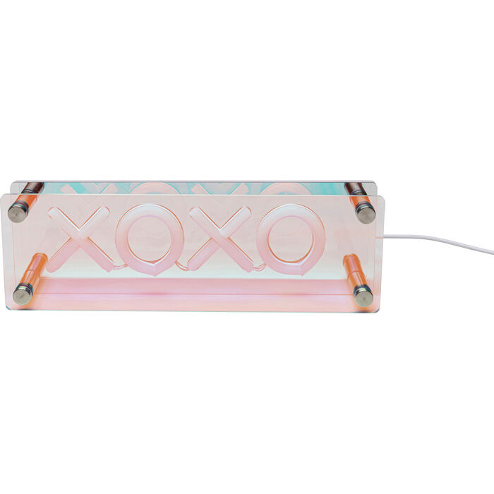 Tischleuchte LED Schrift XOXO