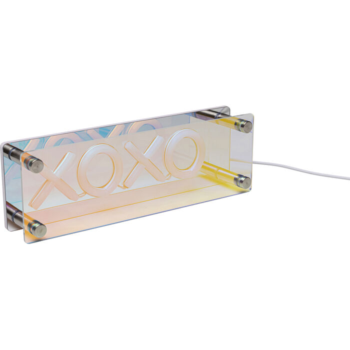 Tischleuchte LED Schrift XOXO