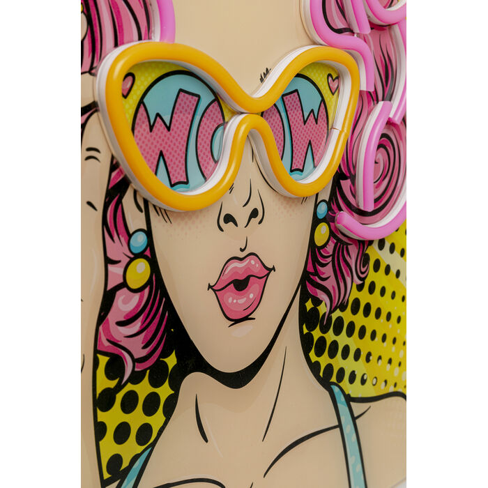 Glasbild Beauty LED 39x39cm