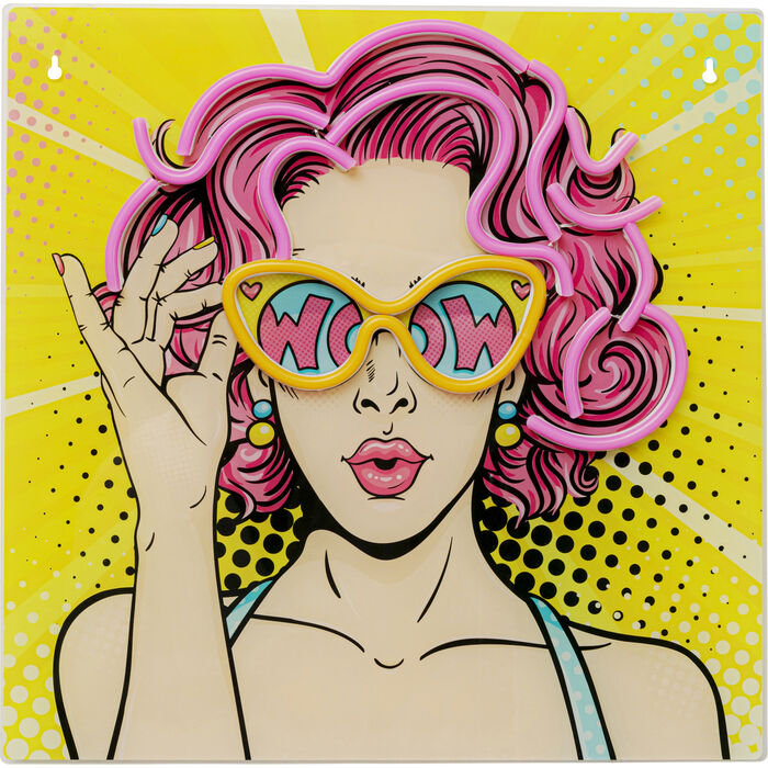 Glasbild Beauty LED 39x39cm