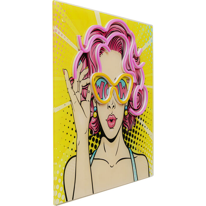 Glasbild Beauty LED 39x39cm