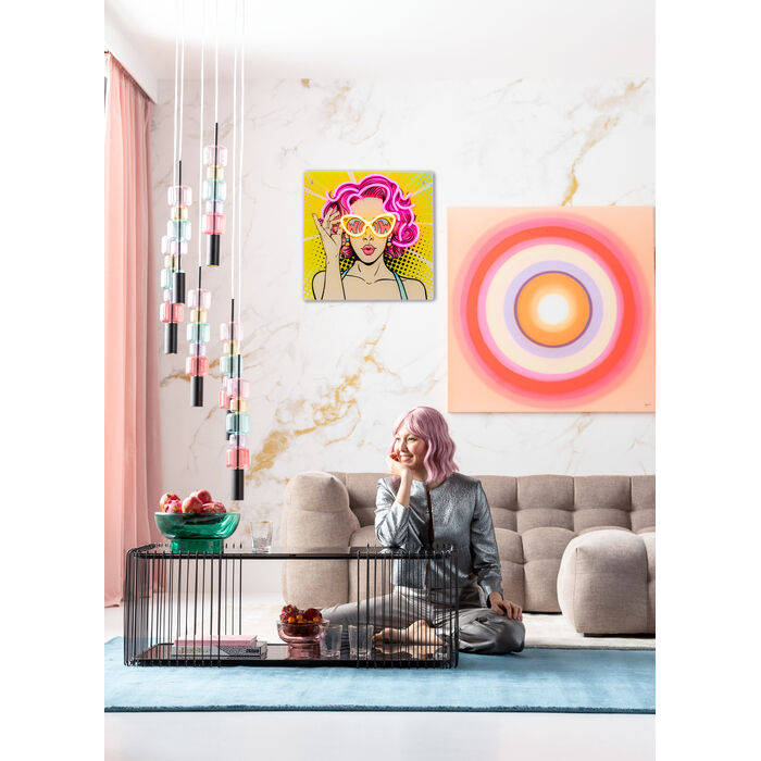 Glasbild Beauty LED 39x39cm