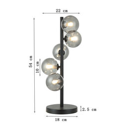 Tischleuchte Scala Balls Schwarz 54cm