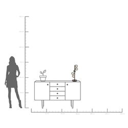 Tischleuchte Scala Balls Schwarz 54cm