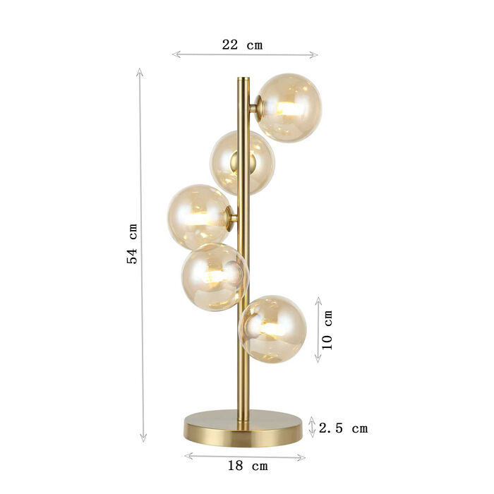 Tischleuchte Scala Balls Brass 54cm