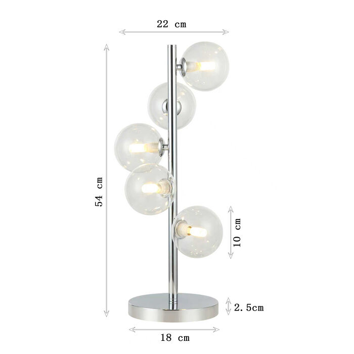 Tischleuchte Scala Balls Chrome 54cm