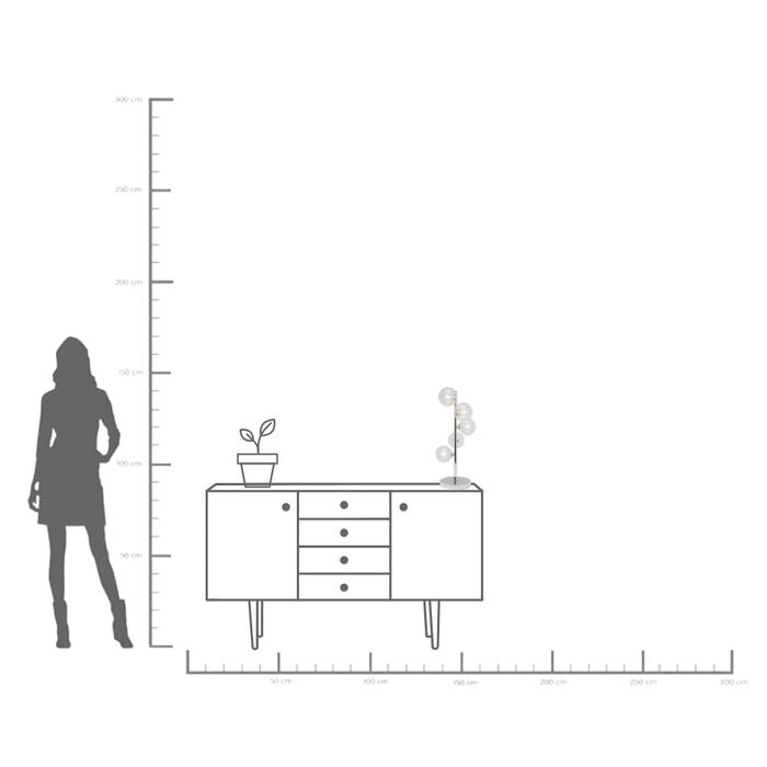 Tischleuchte Scala Balls Chrome 54cm