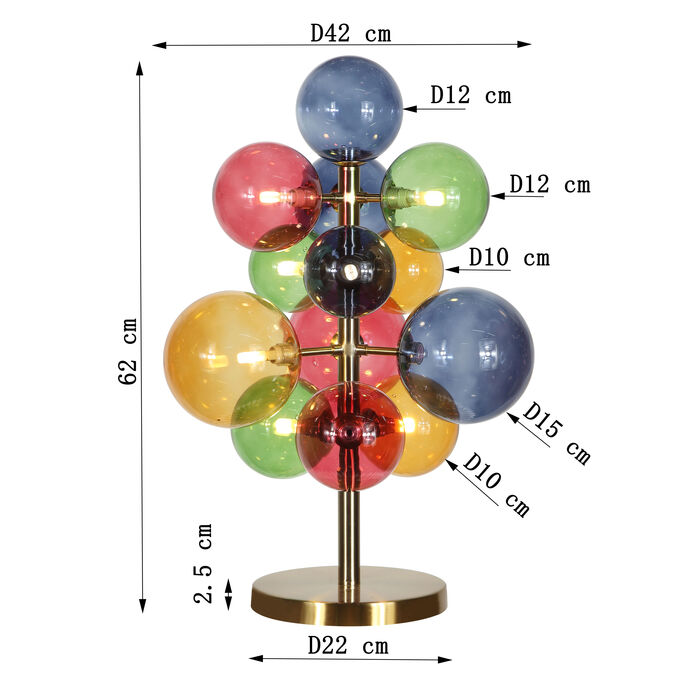 Lampe à poser Scala Balls colore 62cm