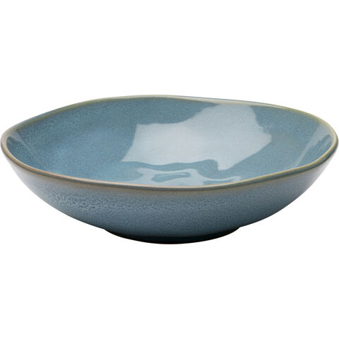 Plate Deep Organic Turquoise Ø22cm