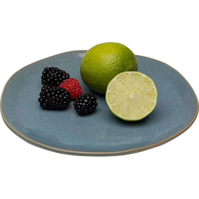 Assiette Organic turquoise Ø20cm