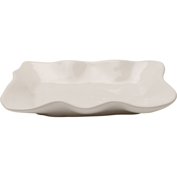 Servierplatte Organic Creme 17x26cm