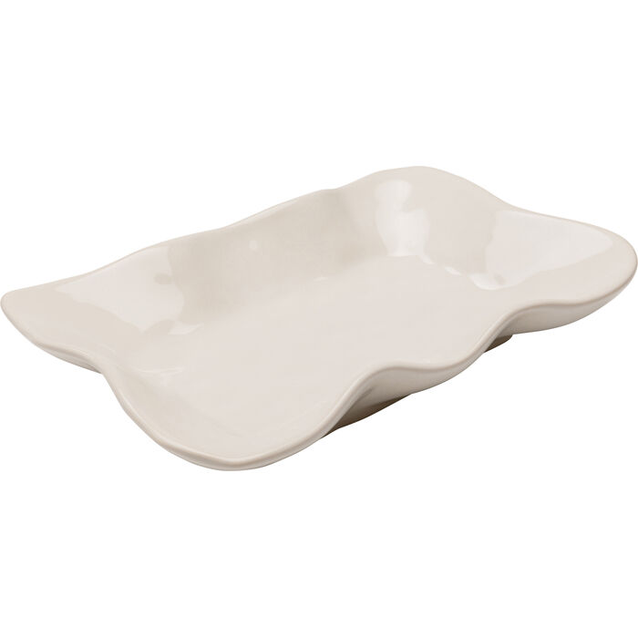 Servierplatte Organic Creme 17x26cm