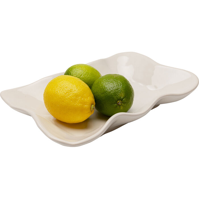 Servierplatte Organic Creme 17x26cm