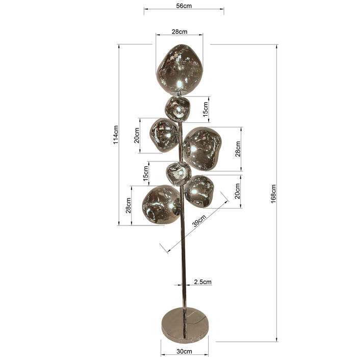 Lampada da terra Burbuja 168cm