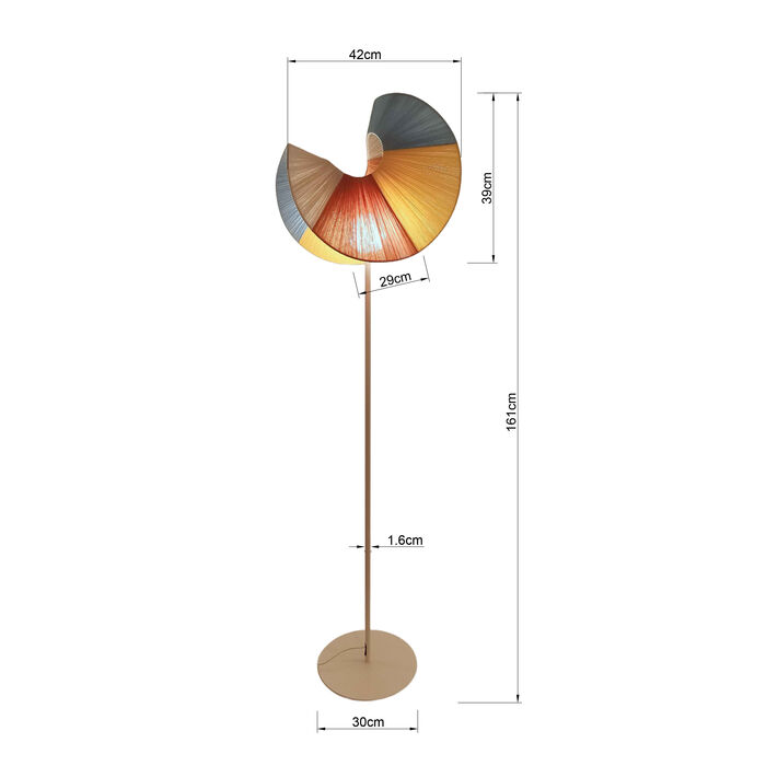 Lámpara pie Sella Beige 160cm