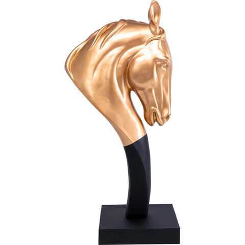 Deco Figurine Horse Head Gold 180cm