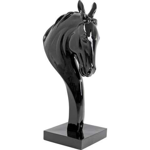 Deco Figurine Horse Head Black 180cm