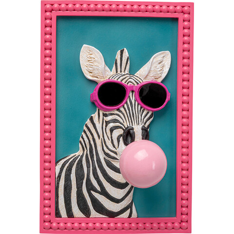 Framed Picture Zebra Bubble