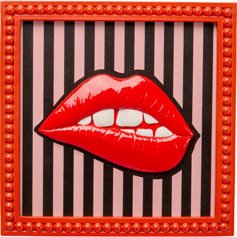 Framed Picture Lips Cheeky 25x25cm