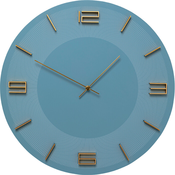 Wall Clock Leonardo Blue/Gold Ø49cm