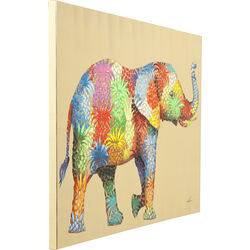 Bild Touched Flower Elefant 120x90cm