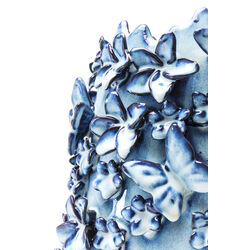 Vase Butterflies Lightblue 35cm