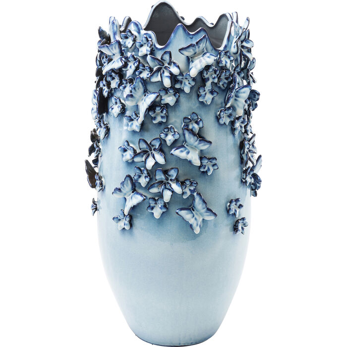 Ambassadør Rådgiver agitation Vase Butterflies Lightblue 50cm - KARE Canada