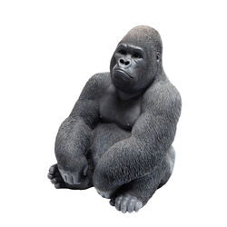 Deko Figur Monkey Gorilla Side Medium Schwarz