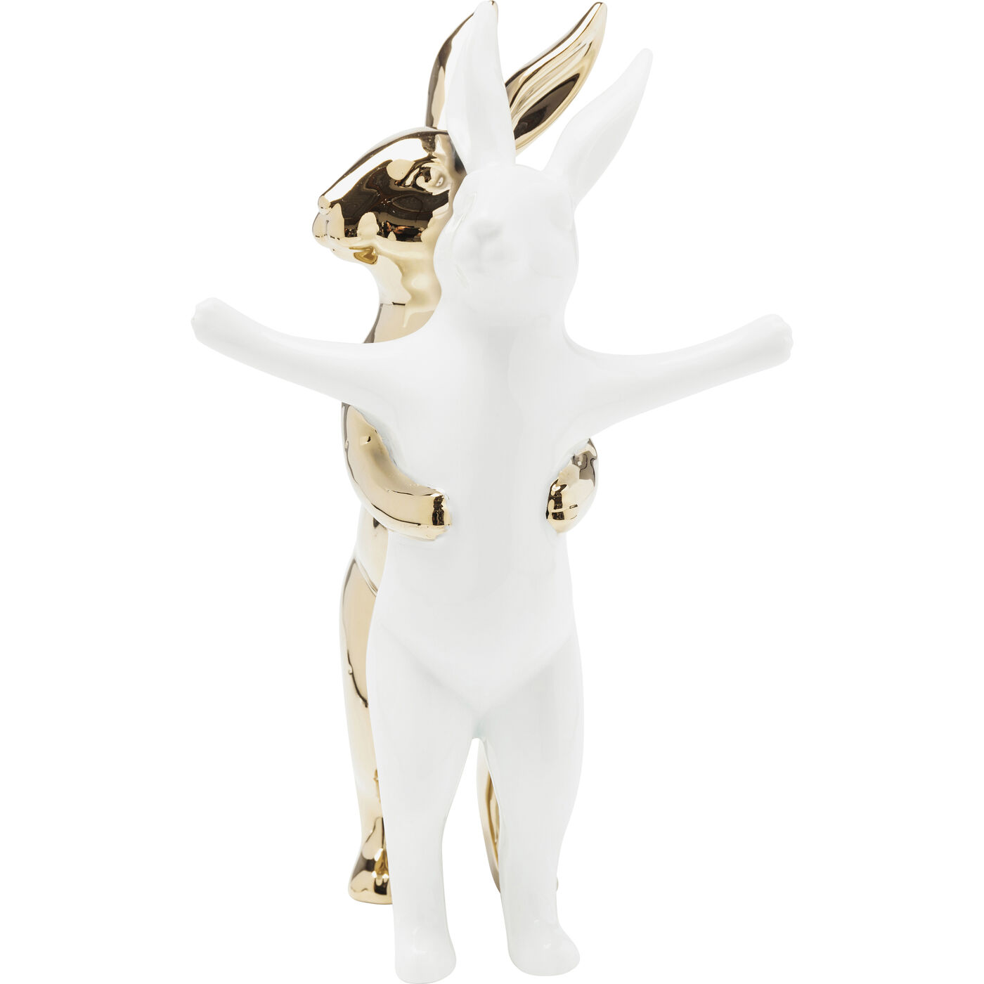 [60517] Figura decorativa Hugging Rabbits med.
