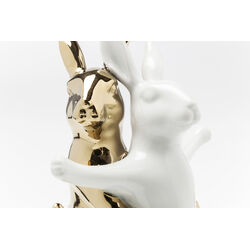 Deco Figurine Hugging Rabbits Medium