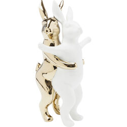 Deco Figurine Hugging Rabbits Medium